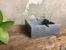 Load image into Gallery viewer, A high-quality concrete ashtray with a perfect cubist design that will delight smokers with its functionality.