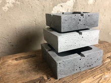 Load image into Gallery viewer, A high-quality concrete ashtray with a perfect cubist design that will delight smokers with its functionality.