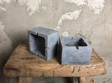 Load image into Gallery viewer, A high-quality concrete ashtray with a perfect cubist design that will delight smokers with its functionality.