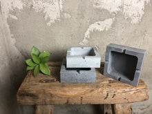 Load image into Gallery viewer, A high-quality concrete ashtray with a perfect cubist design that will delight smokers with its functionality.