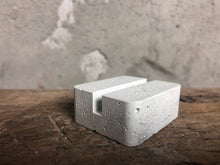 Load image into Gallery viewer, Concrete business card stand with timeless design and that will become a decoration for your desk, reception or counter.