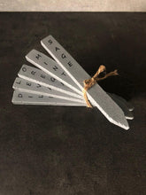 Load image into Gallery viewer, Really beautiful concrete herb labels that will decorate and organize your flowerpots.