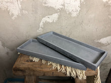 Load image into Gallery viewer, Concrete rectangle serving tray has many uses. Stylish, modern and timeless concrete looks very effectively in the interior.