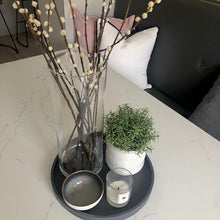Load image into Gallery viewer, Round concrete tray on a table indoors.