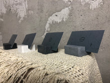 Load image into Gallery viewer, Concrete business card stand with timeless design and that will become a decoration for your desk, reception or counter.
