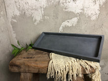 Load image into Gallery viewer, Concrete rectangle serving tray has many uses.
