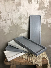Load image into Gallery viewer, Concrete rectangle serving tray has many uses. Stylish, modern and timeless concrete looks very effectively in the interior.

