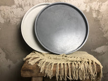 Load image into Gallery viewer, A round concrete tray, handmade for your indoor or outdoor space.
