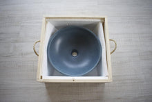 Load image into Gallery viewer, Concrete sink and its packaging prior to shipment to the customer.
