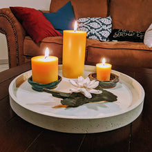 Load image into Gallery viewer, Round concrete tray on a table indoors.
